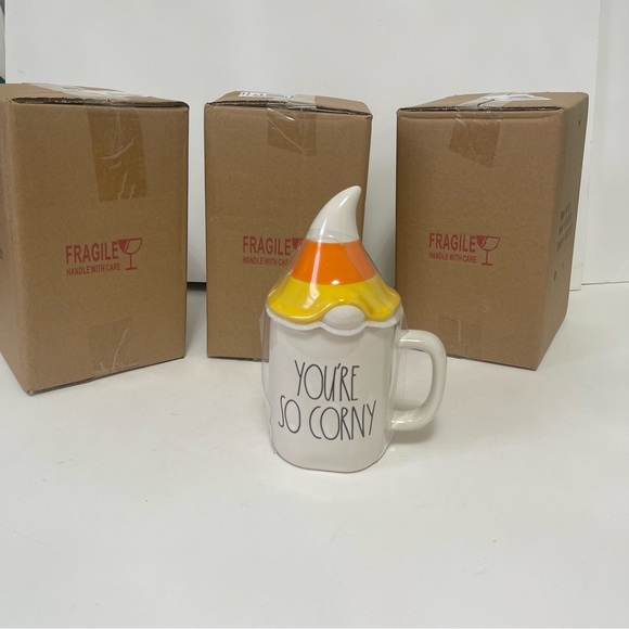 Rae Dunn “You’re So Corny” Mug With Its Topper/ Lid - New In Box- Reemoly - Picture 9 of 10